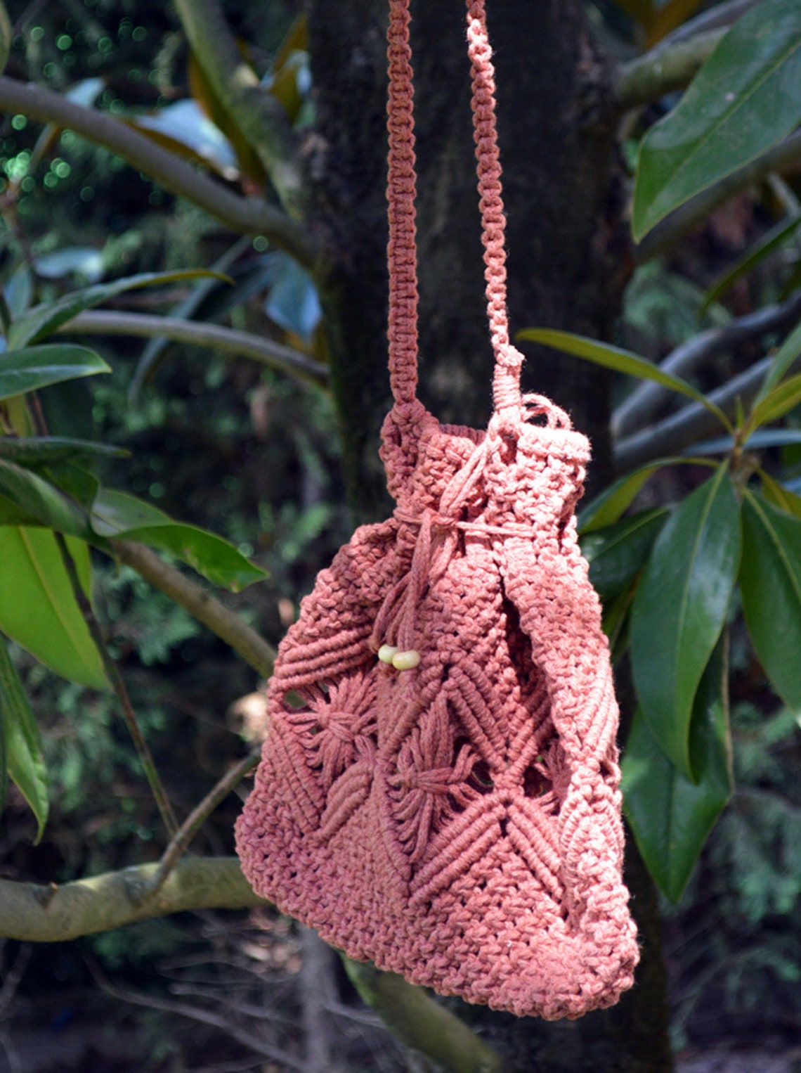 Eco Friendly Macrame Cross Body Bag Handmade Macrame Pattern Etsy
