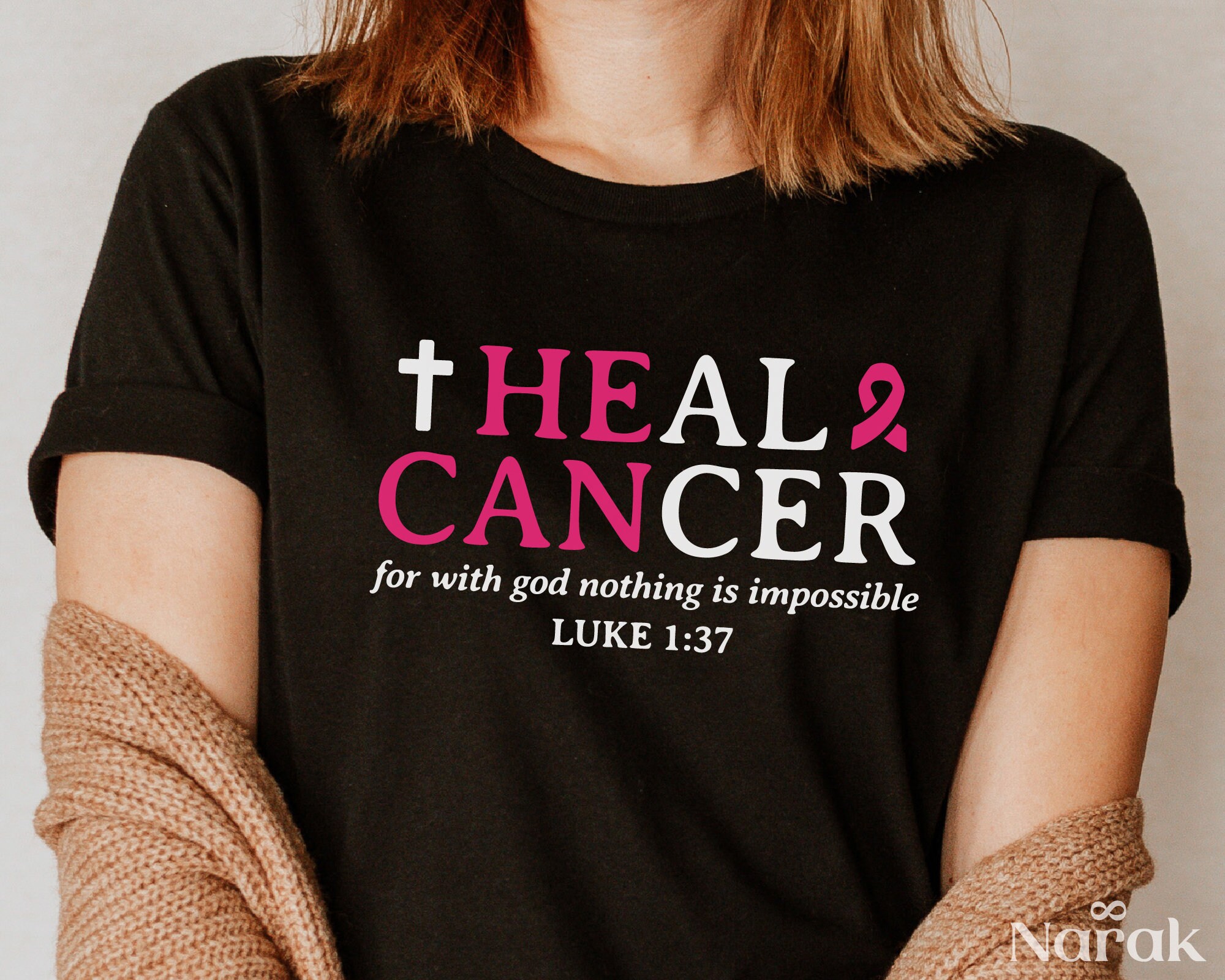 He Can Heal Cancer SVG PDF PNG, Breast Cancer Svg, Heal Cancer Svg