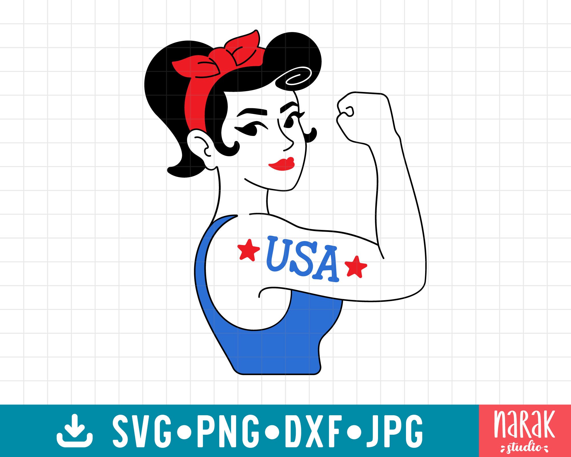 Rosie the riveter svg rosie svg strong woman svg girl power | Etsy