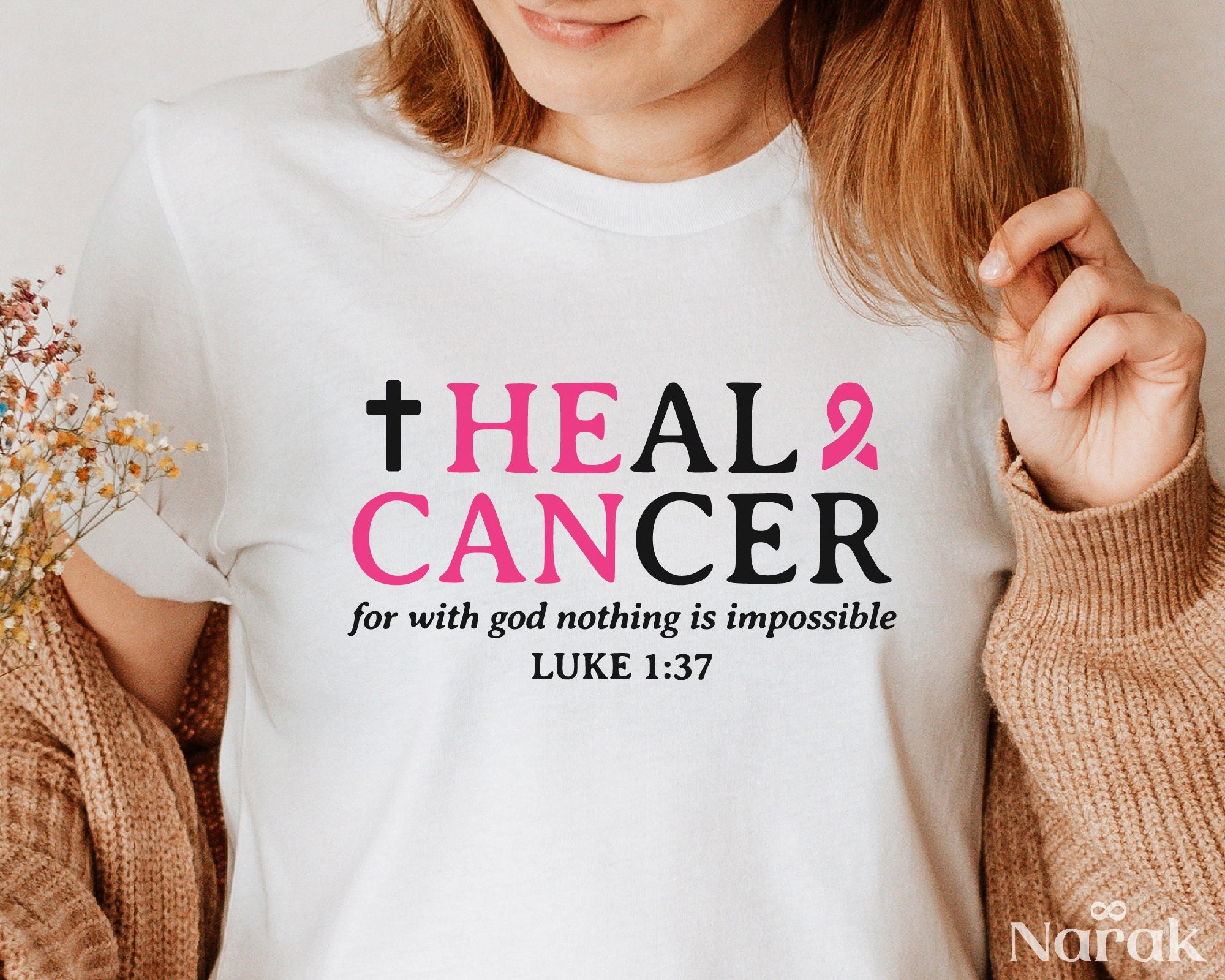 He Can Heal Cancer SVG PDF PNG, Breast Cancer Svg, Heal Cancer Svg
