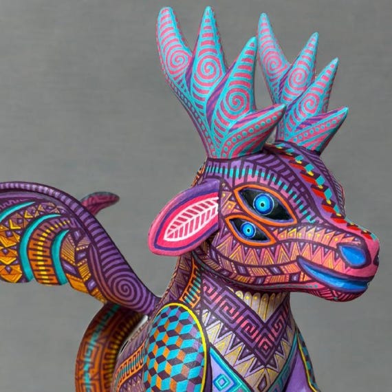 Mexican Oaxacan Alebrije Dragon Goat — Hand-carved and Hand