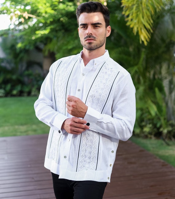 Mia Men's Authentic Guayabera. Traditional Mexican Guayabera Shirt. 100%  Linen. Armando Manzanero Collection - Etsy