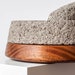 Stone & Wood Authentic Mexican Molcajete + Tortilla Warmer. Hand Carved Stone Mortar Pestle Wooden Tortillero Base. Unique Design Set 2 in 1 