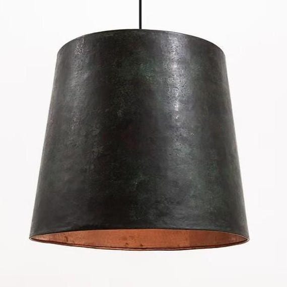 Palta Authentic Mexican Hammered Copper Lamp. Handmade lighting. Oxidized Copper Ceiling Light. Home Decor Hanging Lamp. Pendant Light.