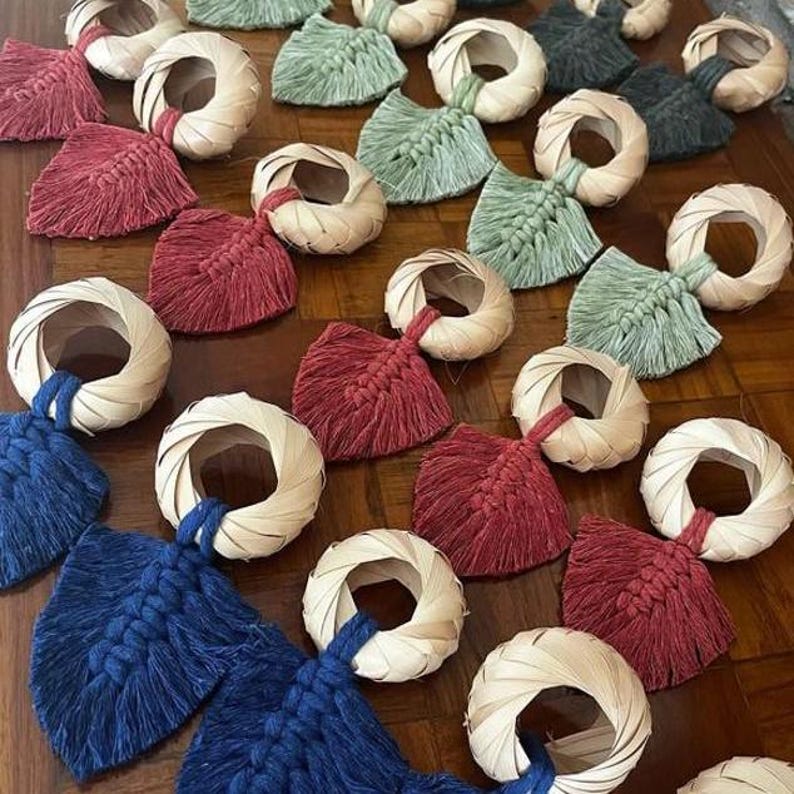 Mexican Reeds Mexican Handmade High Quality Reed and Organic Cotton Macrame Mats ...