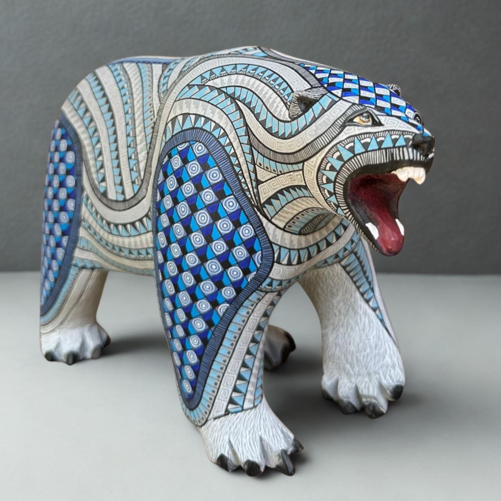 Mexican Oaxacan Alebrije Oso Polar Bear — Hand-carved and Hand