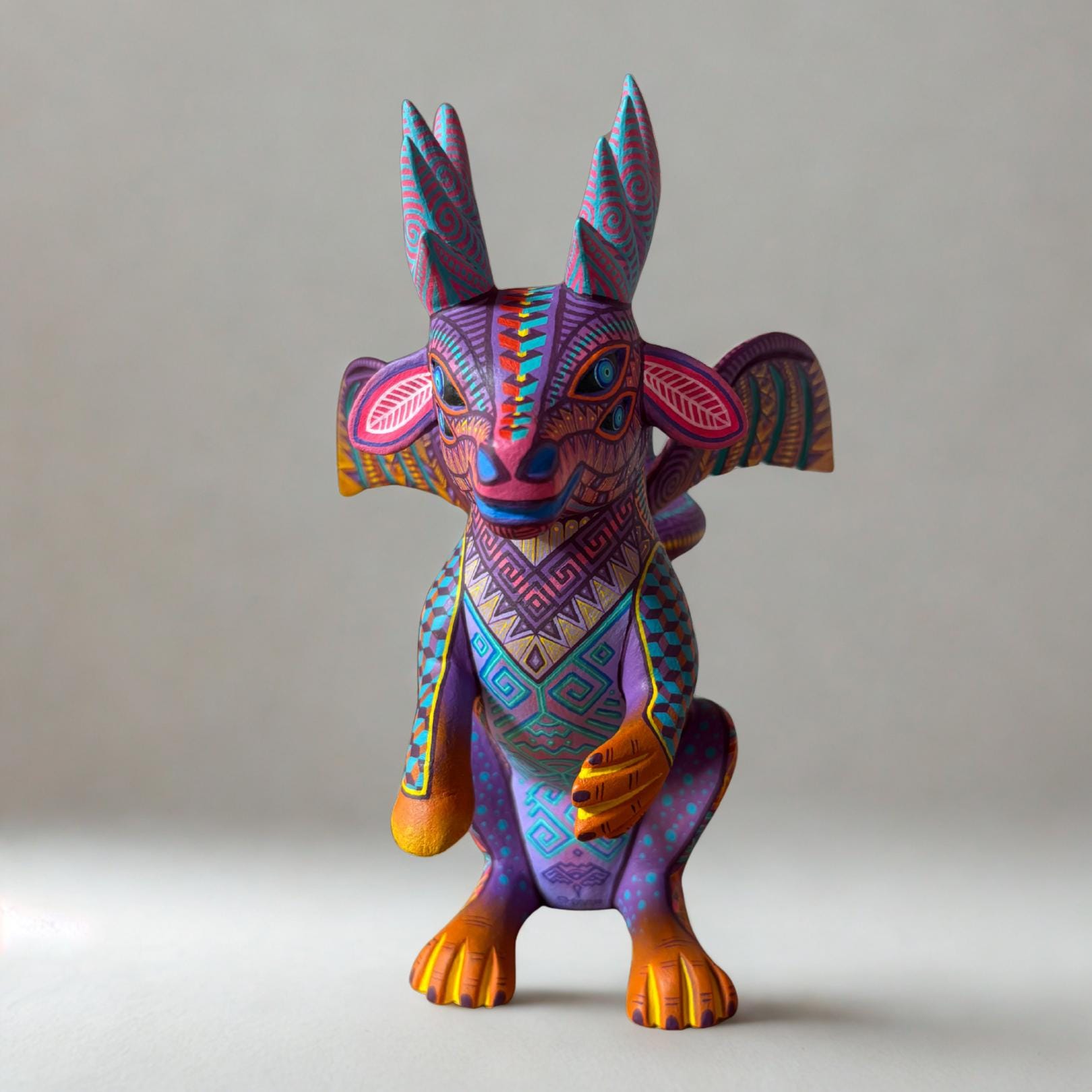 Mexican Oaxacan Alebrije Dragon Goat — Hand-carved and Hand