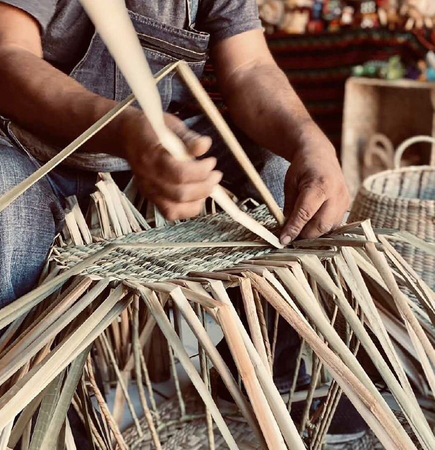 Mexican Reeds Pear Hati Authentic Mexican Natural Palma Reed Chuspata Handwoven ...