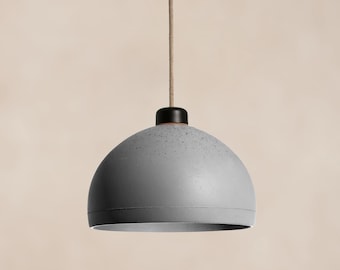 Concrete Maloja 8x6 Handmade Pendant Lamp Made in Mexico Bedroom Kitchen Hanging Pendant Accent Ceiling Hanging Lights Minimalist Home Decor