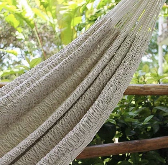 Classic Comfy Cotton Rope Hammock. Luxury Double Size 2 Person