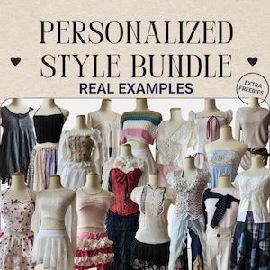 Personalized Style Bundle, Handpicked Thrifted Box, Aesthetic Pinterest Custom Thrift Pack, Y2K, Fairycore, Cottagecore, Academia Downtown