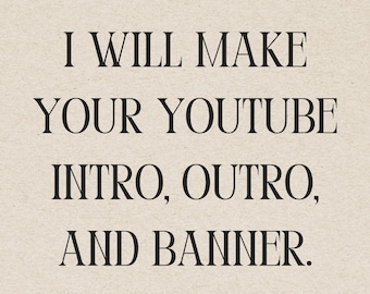 Aangepast YouTube-intro, einde en bannerontwerp: professionele branding