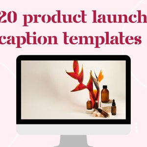 20 New  Product Launch Instagram Captions, Product-Based Content Template, Copywriting Marketing, Business Social Media