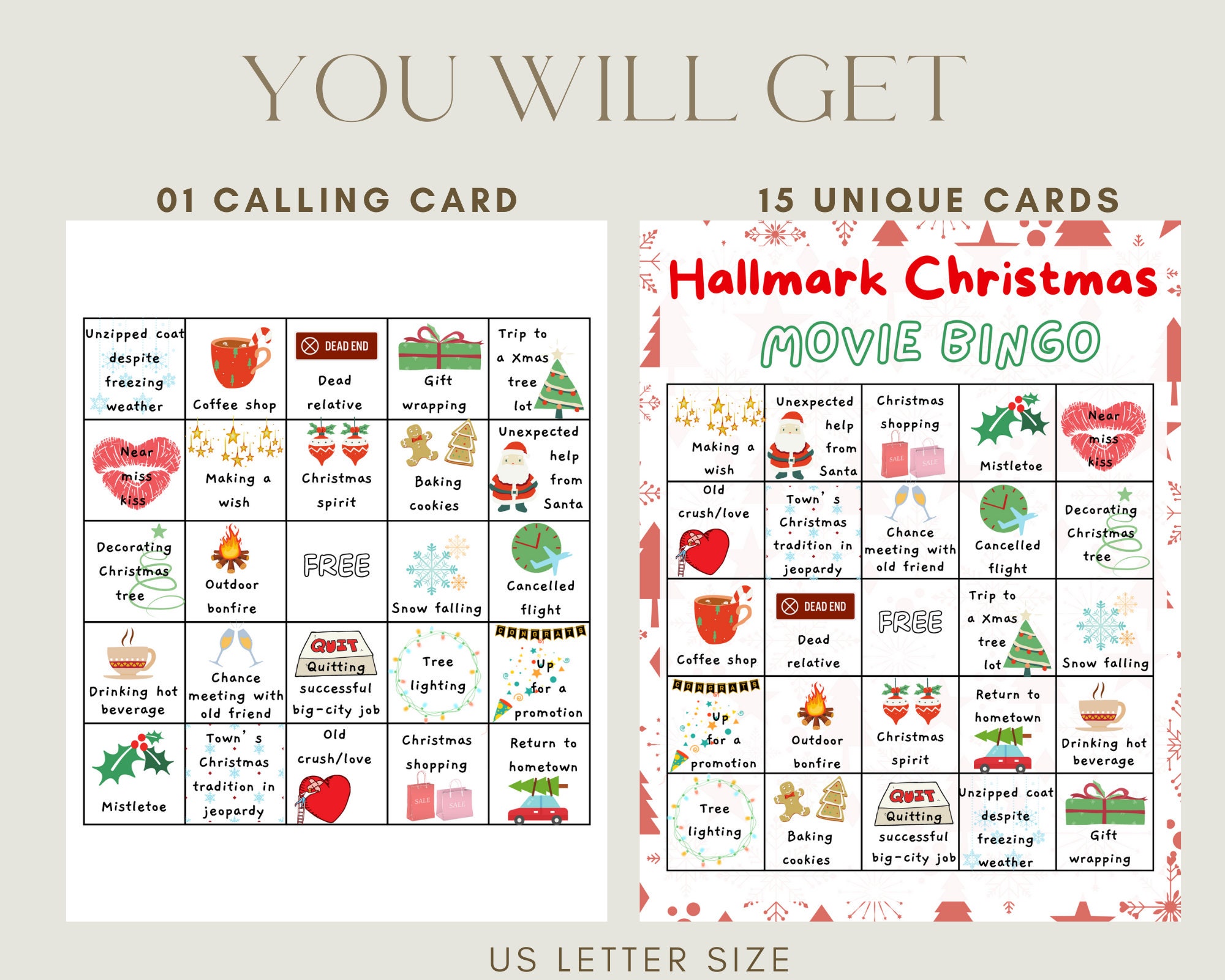 Hallmark Christmas Movie Bingo - Il Fullxfull.3468878485 G0ee