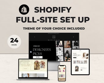 Shopify Full Site Setup: E-Commerce Website Design in 24 Hours