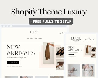 Luxury Shopify Theme: Clean White E-Commerce Design + Canva Banners
