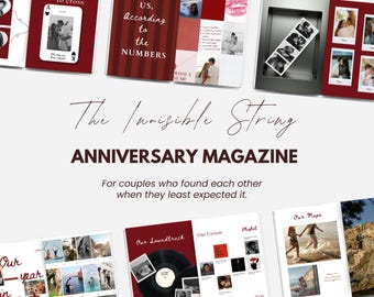Editable Couple Magazine Template, Anniversary Gift, Canva Love Story Photo Book, Personalized Boyfriend Girlfriend Gift