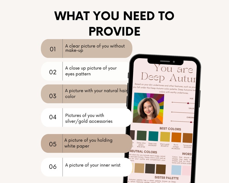 Professional Personal Color Analysis Seasonal Color Swatch Etsy