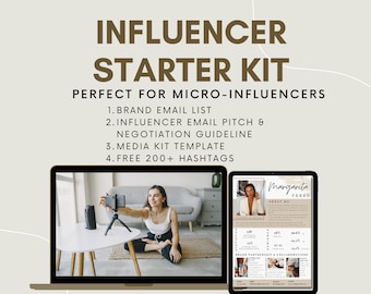 Influencer Starter Kit, Marken E-Mail Liste, Media Kit, Kontakt für Fashion Beauty Blogger, Personal Brand, E-Mail Pitch Negotiation Guideline