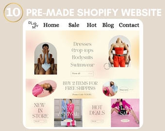 Minimalist Boho Shopify Banner Set: Editable Canva Template (PDF)
