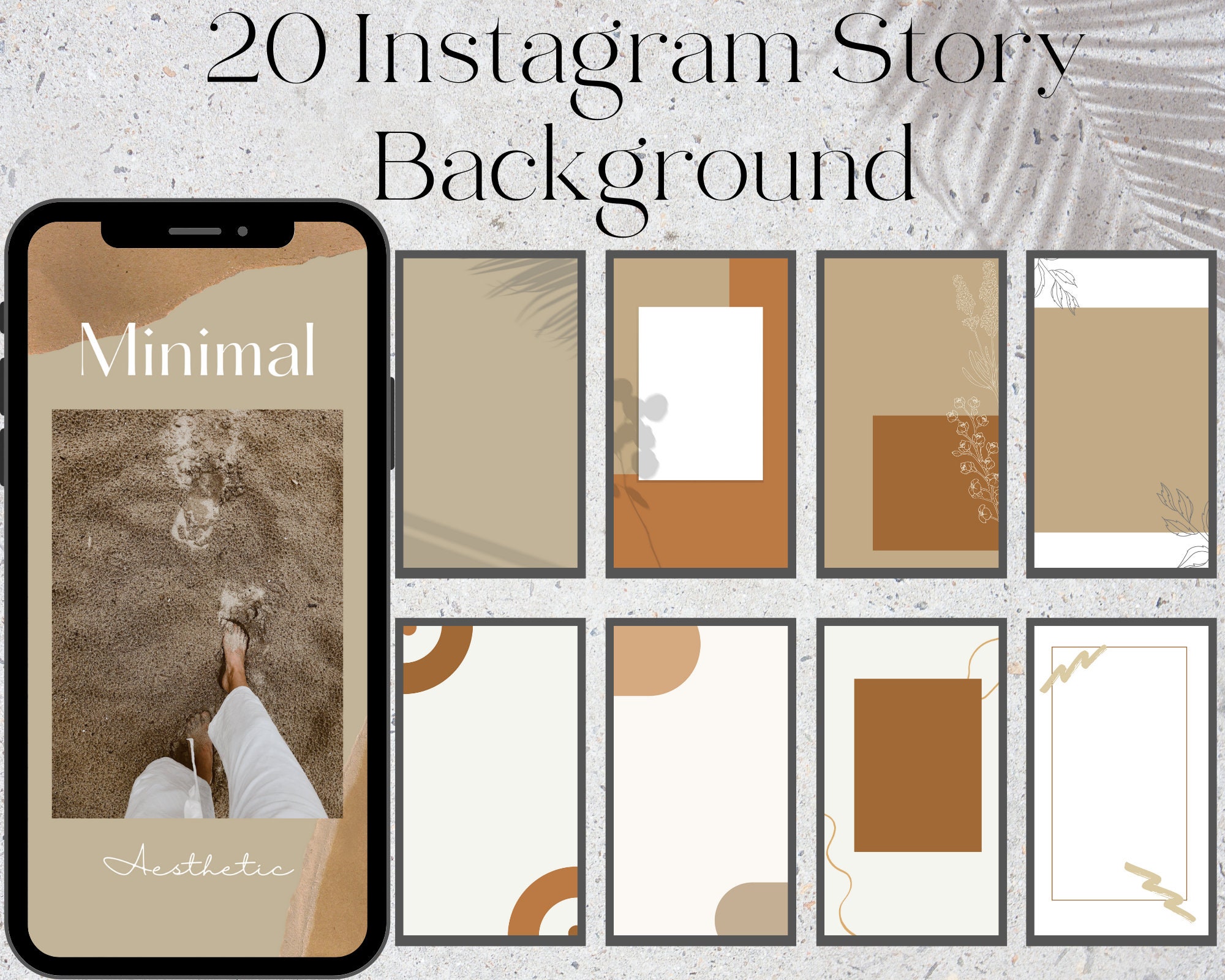 20 Boho Instagram Story Templates Story Background Neutral Etsy Singapore