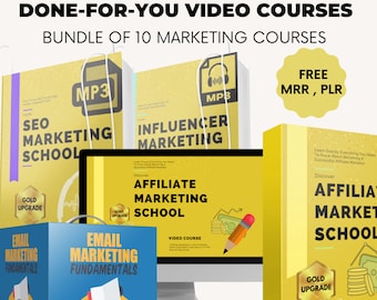 Ultimate Business & Marketing PLR/MRR Video Courses Bundle, Done For You Course, Private Label Right, Resell Right, Digital Product Guide