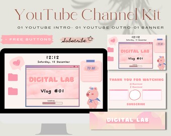 Aesthetic Custom Animated Youtube Intro Youtube Outro Etsy Ireland