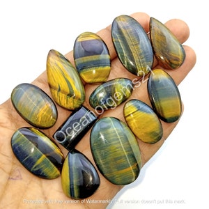 Natural Multi Tiger Eye Cabochon Gemstone - Blue Tiger eye cabochon, Tiger eye cabochon lot - Multi Jewelry Making Gemstone - Loose Gemstone