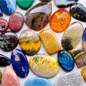 Natural Mix Gemstone Cabochon, Cabochon Wholesale Lot, Mix Assorted Gemstone Lot, AAA Mixed Cabochon Lot, Jewelry Stone, Loose gemstone