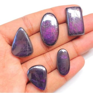 AAA-Grade natürlicher Purpurit Cabochon Edelstein für die Herstellung von Schmuck, Purpurit Cabochon viel, lila Purpurit, Purpurit lose Edelstein viel Bild 3