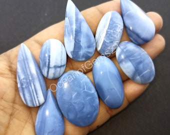Natural Owyhee Blue Opal Cabochon Gemstone - Owyhee Blue Opal cabochon, Blue opal gemstone, Gemstone For Making Jewelry - Loose Gemstone lot
