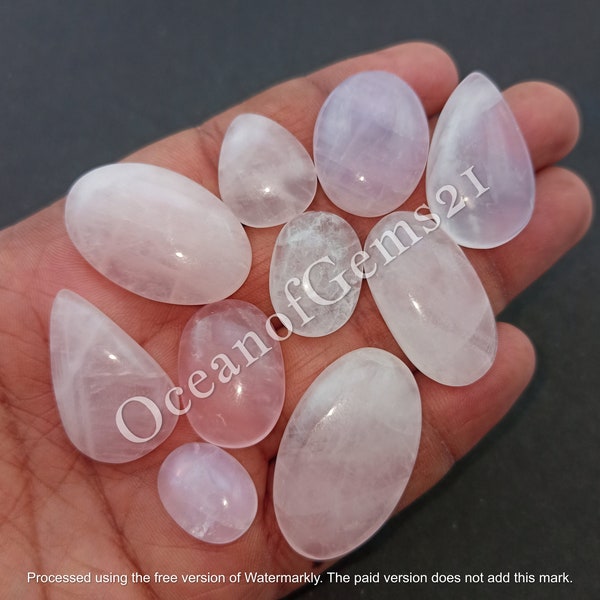 Natural Gemmy Rose quartz Gemstone Cabochon - Gemmy Rose quartz - Rose quartz Stone Cabochon, Multi Jewelry Making Stone, Loose Gemstone Lot