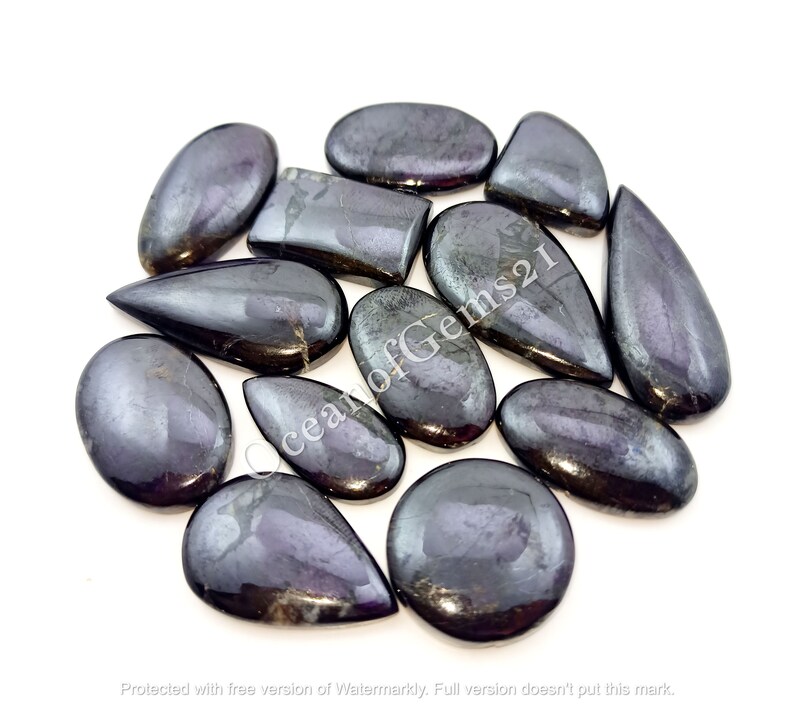 AAA-Grade natürlicher Purpurit Cabochon Edelstein für die Herstellung von Schmuck, Purpurit Cabochon viel, lila Purpurit, Purpurit lose Edelstein viel Bild 4