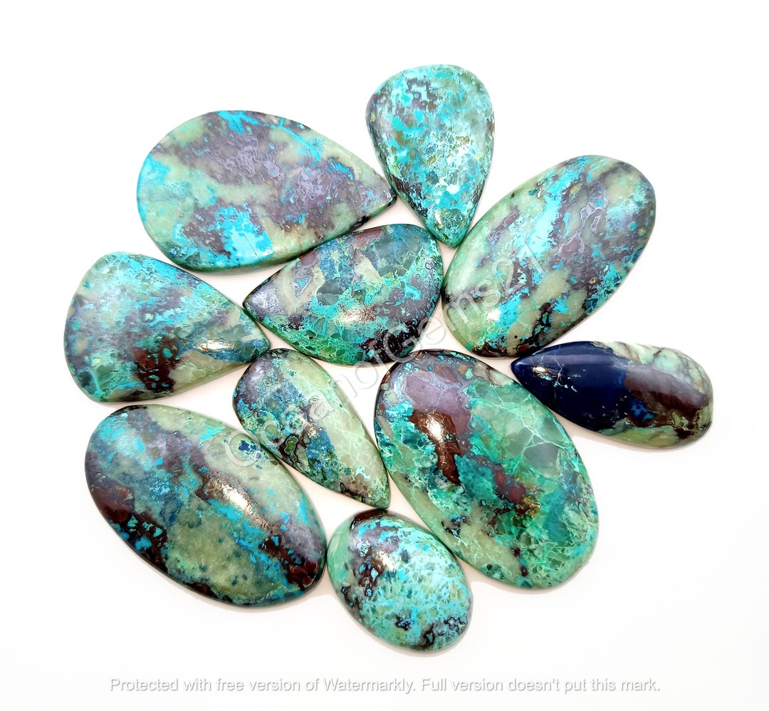 Buy Natural Chrysocolla Gemstone for Making Jewelry, Chrysocolla Cabochon  Lot, Chrysocolla Stone, Chrysocolla Free Size Lot Loose Gemstone Lot