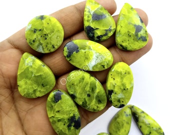 Natural Lizardite Gemstone Cabochon - AAA Lizardite stone - Green Lizardite Mixed Assorted lot - Multi Jewelry Making Stone - Loose Gemstone