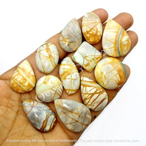 Natural Picasso Jasper Gemstone Cabochon - Picasso Jasper - Jasper Stone - Jasper Cabochon - Multi Jewelry Making Stone - Loose Gemstone lot