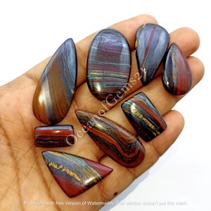 Natural Iron Tiger Eye Gemstone Cabochon - AAA Iron Tiger Cabochon - Iron Tiger Eye - Multi Jewelry Making Stone - Loose Gemstone
