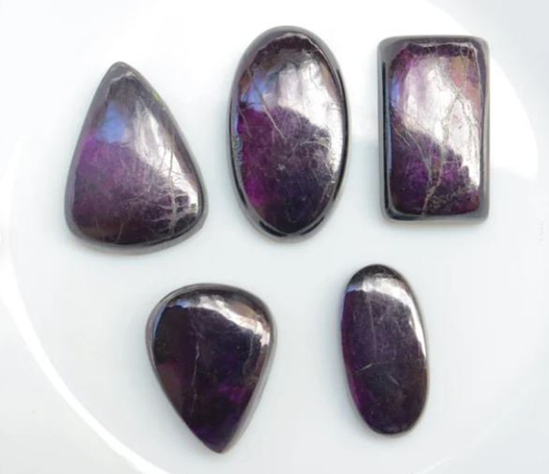 AAA-Grade natürlicher Purpurit Cabochon Edelstein für die Herstellung von Schmuck, Purpurit Cabochon viel, lila Purpurit, Purpurit lose Edelstein viel Bild 5