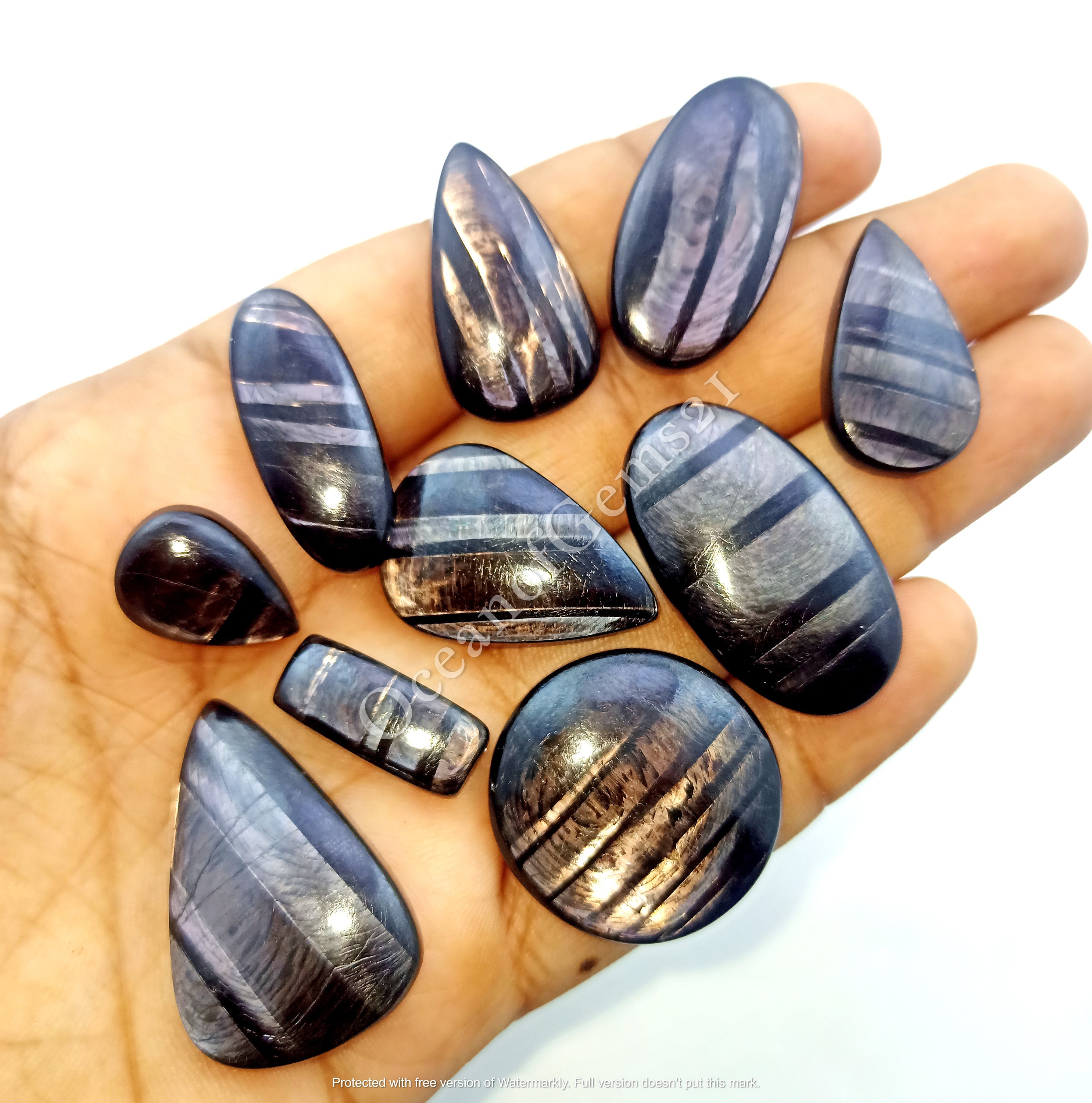 Natural Hypersthene Gemstone Cabochon, Hypersthene Cabochon - AAA Hypersthene , wholesale lot gemstone for Jewelry, Cabochon Gemstone lot