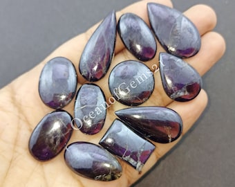 Piedra preciosa cabujón de purpurita natural de grado AAA para joyería, lote de cabujón de purpurita, purpurita morada, lote de piedras preciosas sueltas de purpurita.