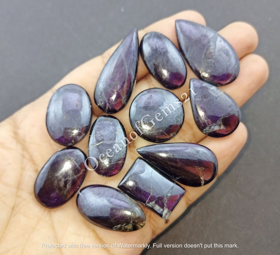 AAA Grade Natural Purpurite Cabochon Gemstone For Making Jewelry, Purpurite Cabochon lot, Purple Purpurite, Purpurite Loose Gemstone Lot