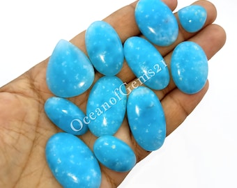 Natural Hemimorphite Cabochon Gemstone For Making Jewelry, Smithsonite Cabochon lot, Hemimorphite Cabochon - Smithsonite, Loose Gemstone Lot