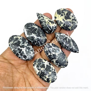 Natural Black & White Tourmaline Gemstone Cabochon, Black White Tourmaline, Tourmaline Cabochon, Multi Jewelry Making Stone, Loose Gemstone