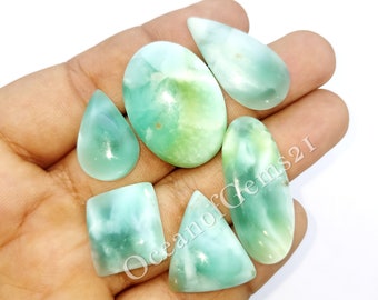 Natural Hemimorphite Cabochon Gemstone For Making Jewelry, Smithsonite Cabochon lot, Hemimorphite Cabochon - Smithsonite, Loose Gemstone Lot