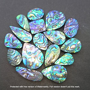Natural Abalone Shell Gemstone Cabochon - Abalone Shell Doublet - Abalone Shell Cabochon lot - Shell - Jewelry Making Stone - Loose Gemstone