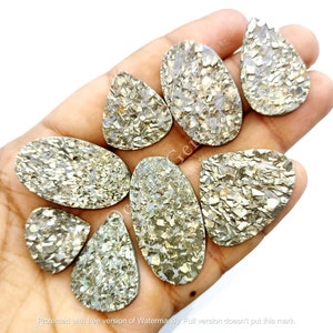 Natural Pyrite Druzy Cabochon Gemstone, Pyrite Sugar cube Druzy, Pyrite Sugar Druzy Cabochon, Multi jewelry making Stone, Loose Gemstone lot