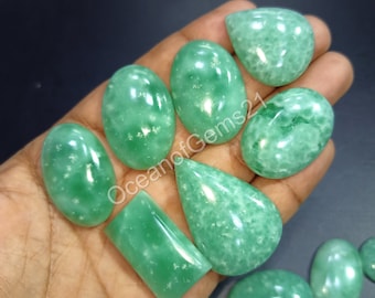 Natural Green Smithsonite Cabochon Gemstone For Making Jewelry, Green Smithsonite Cabochon lot, Hemimorphite Cabochon, Loose Gemstone