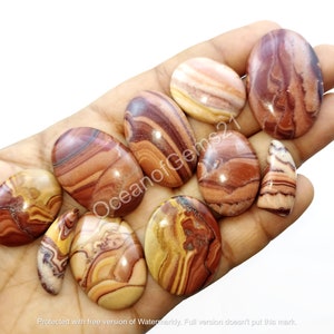 Natural Rolling Hills gemstone Cabochon - Wave Dolomite Jewelry - Wave dolomite Cabochon lot - Multi Jewelry Making Stone, Loose Gemstone