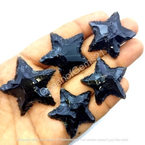 Obsidian Star, Black Obsidian Star, Opalite Star - Star Shape Crystals, Gemstone Star - Opalite Star shape - Star pendant - Star pendant