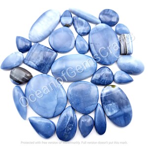 Natural Owyhee Blue Opal Cabochon Gemstone - Owyhee Blue Opal cabochon, Blue opal gemstone, Gemstone For Making Jewelry - Loose Gemstone lot image 2
